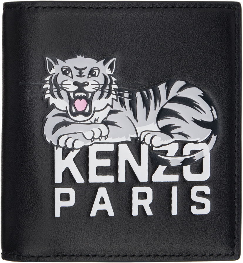 Гаманець KENZO Kenzo Paris 'Kenzo Varsity' Leather Mini Wallet чорний | FF55PM603L46
