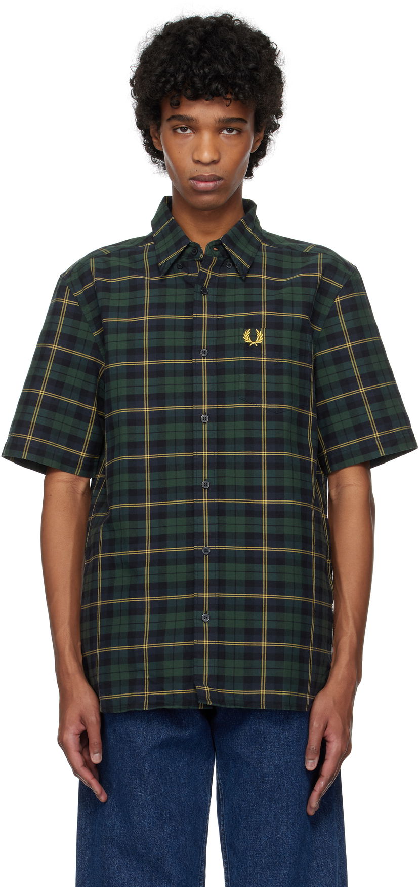 Сорочка Fred Perry Fred Perry Tartan Oxford Shirt Зелений | M9627
