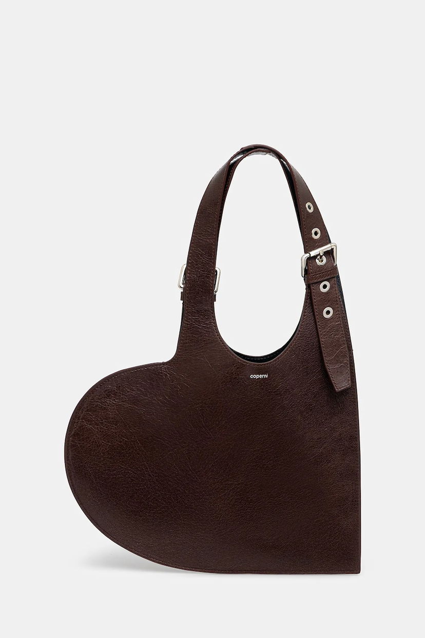 сумка-тоут Coperni Belt Heart Tote Коричневий | COPBA112F6064