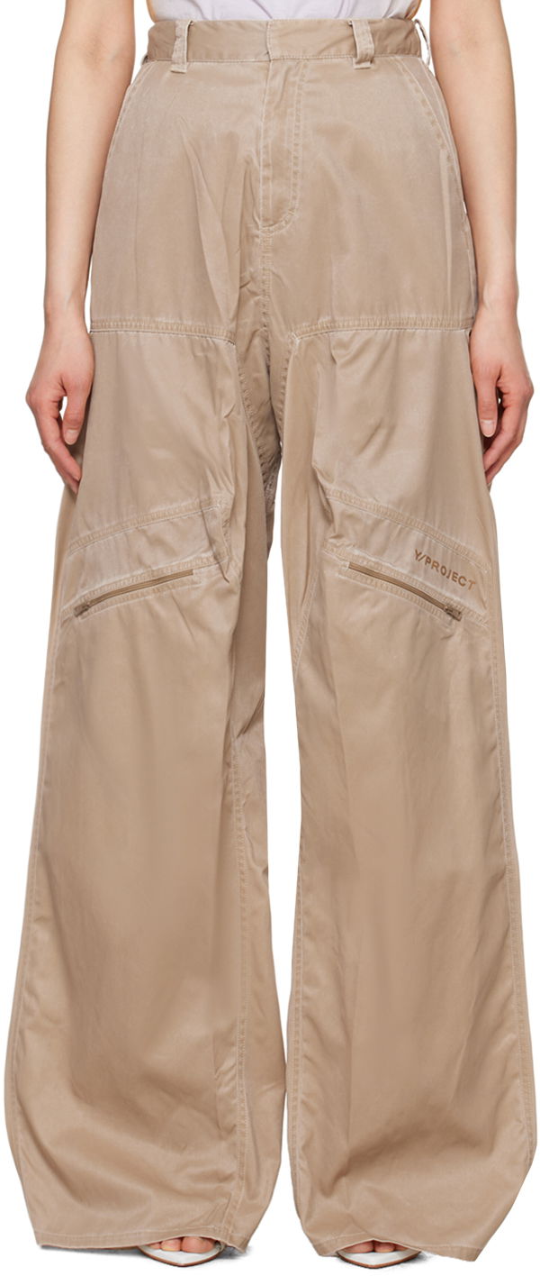Штани Y/PROJECT Pop-Up Trousers бежевий | 203PA003
