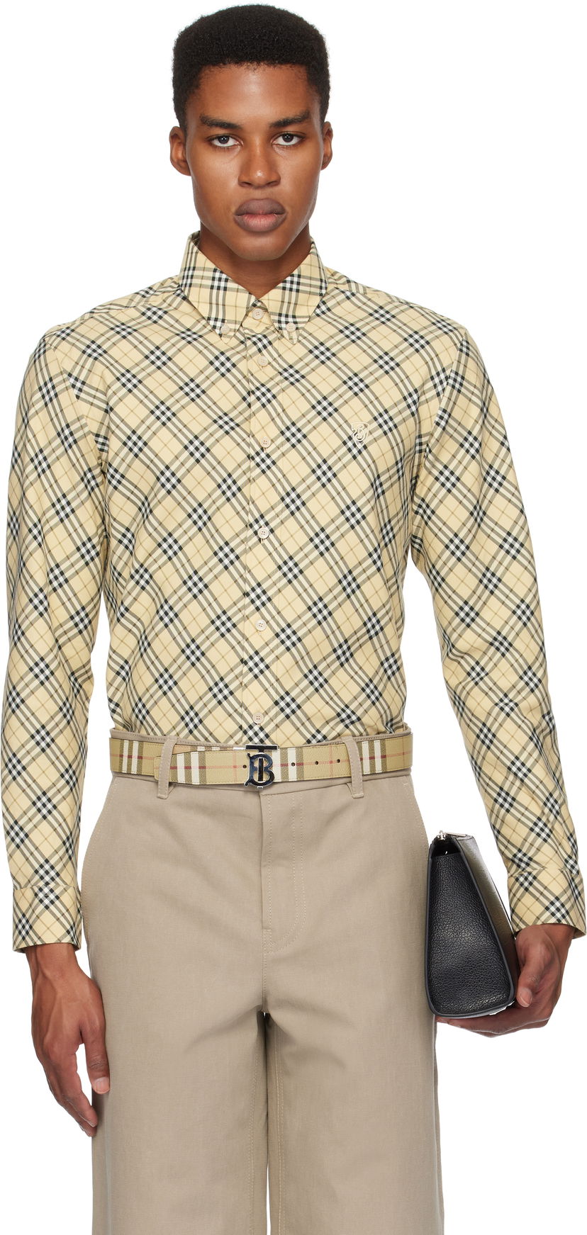 Сорочка Burberry Check Cotton Shirt Жовтий | 8098843