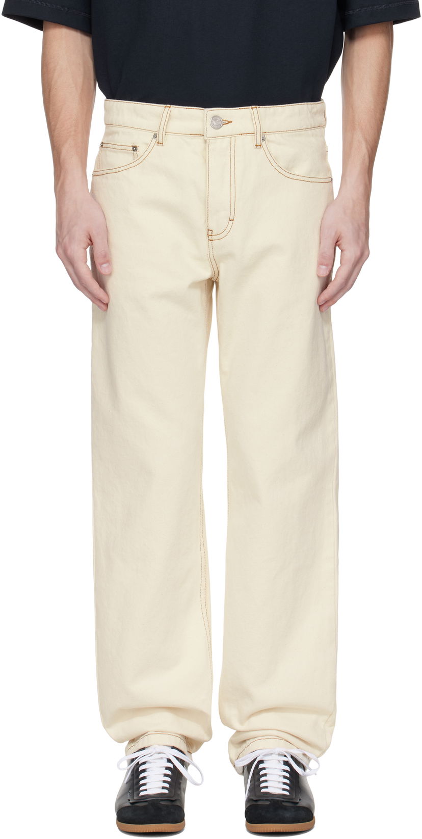 Джинси AMI AMI Paris Classic Fit Jeans бежевий | HTR001.DE0039