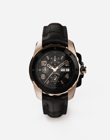 Годинник Dolce & Gabbana Dolce & Gabbana DS5 Chronometer Automatic Watch with Black Alligator Strap Металік | WWES1MWW036N0000, 0