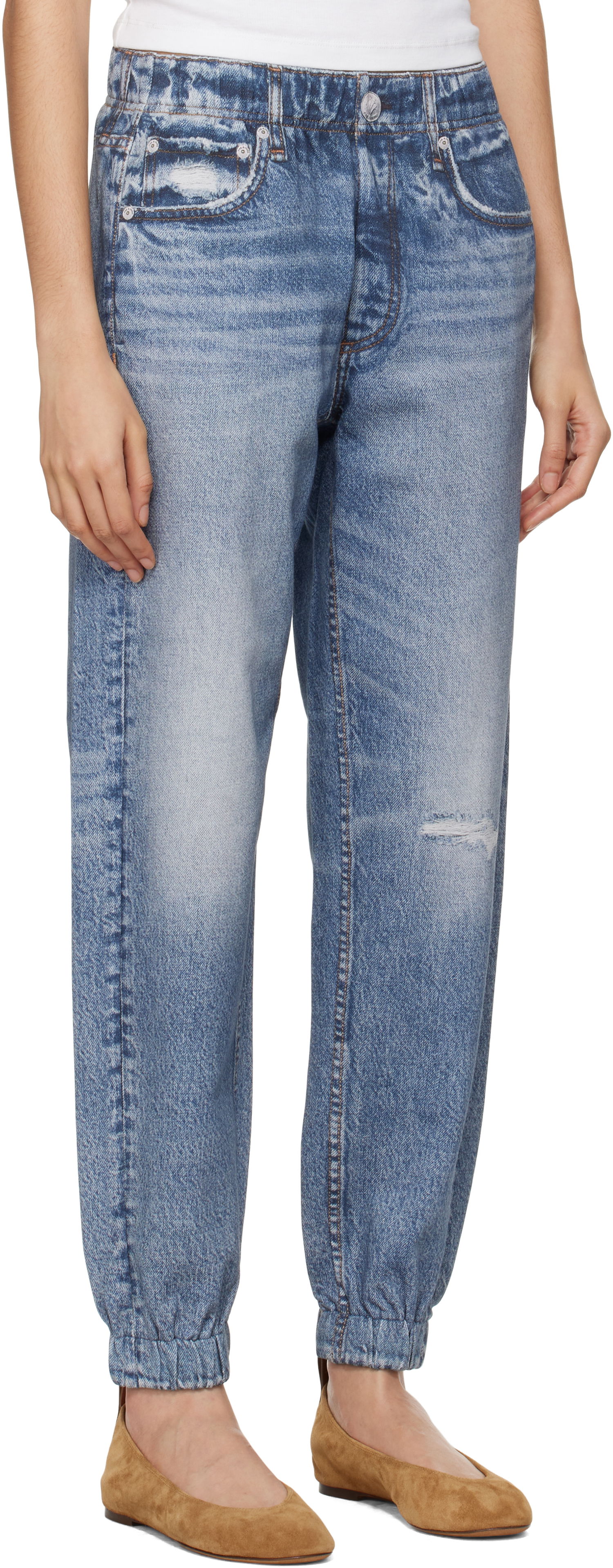Джинси rag & bone Miramar Terry Jogger Lounge Pants Синій | WCW23F70008200, 1