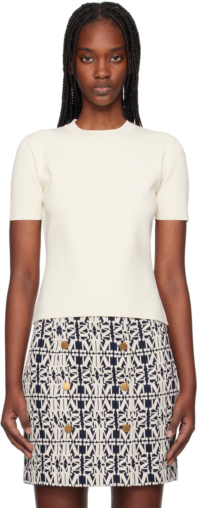Cветр Max Mara Max Mara Segale Knit Sweater білий | 2511361078600
