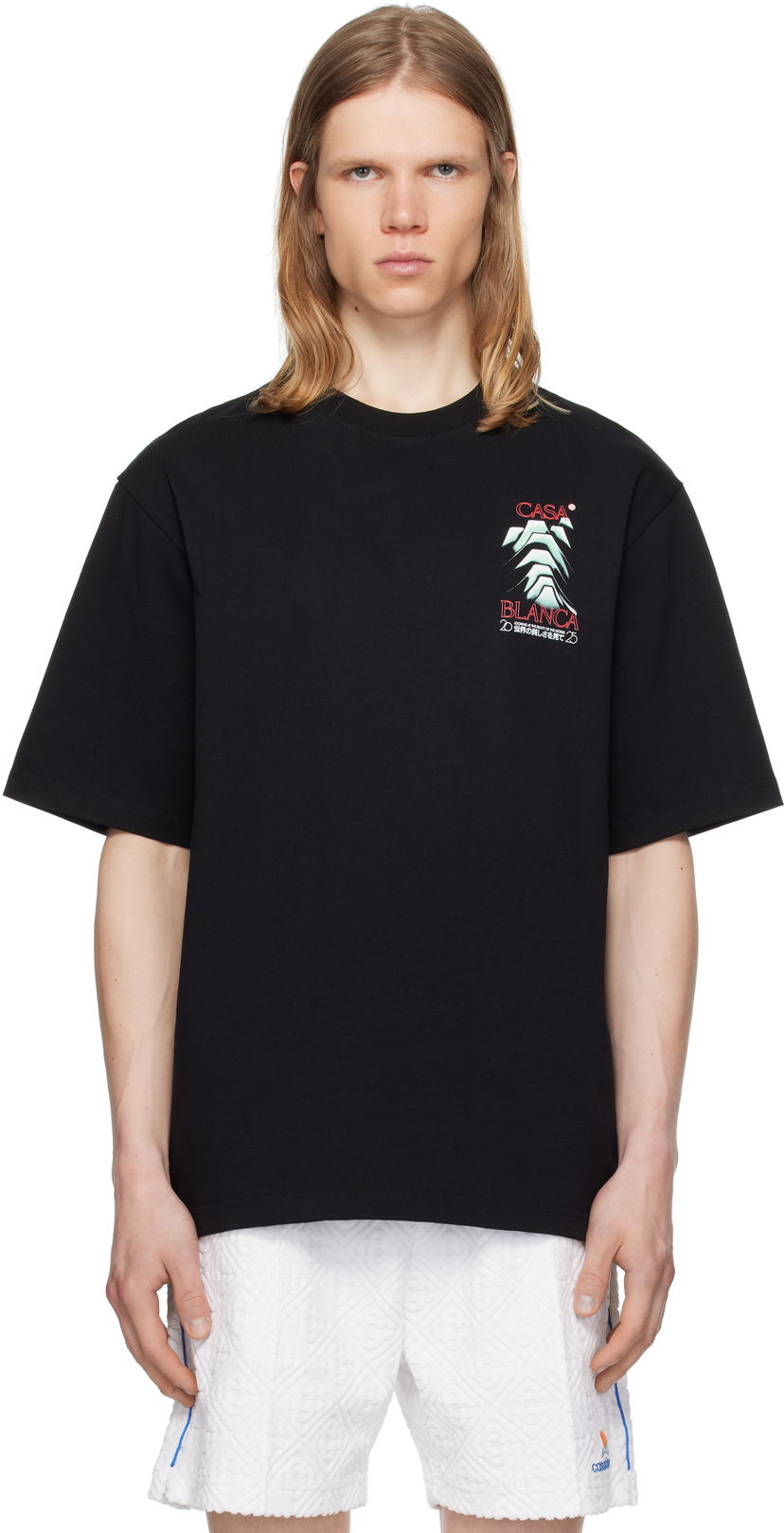 Футболка Casablanca Casablanca Frosty Mountain T-Shirt чорний | MPF25-JTS-044-06