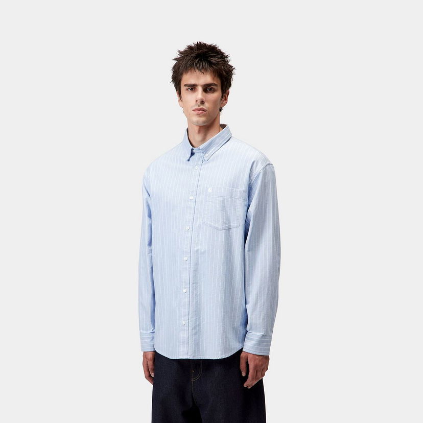 Сорочка Carhartt WIP Carhartt WIP Cassel Long Sleeve Shirt Синій | I035327_7
