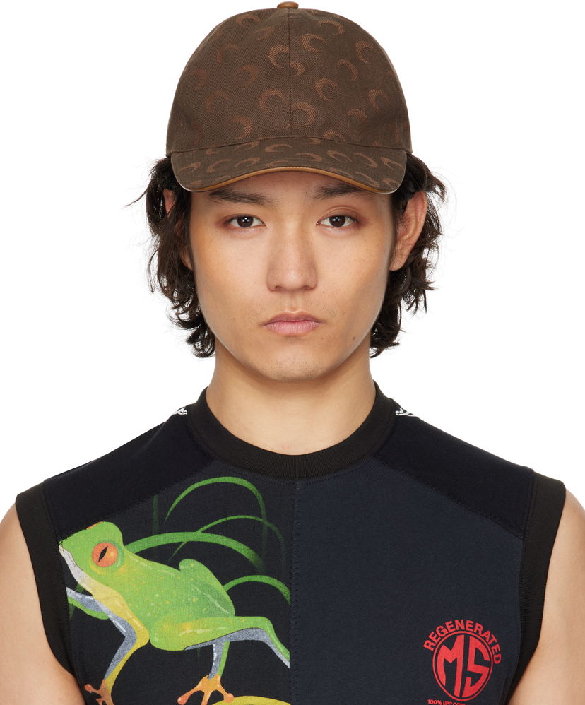 Кепка Marine Serre Marine Serre Moon Jacquard Twill Baseball Cap Коричневий | UHG049A CWOV0063