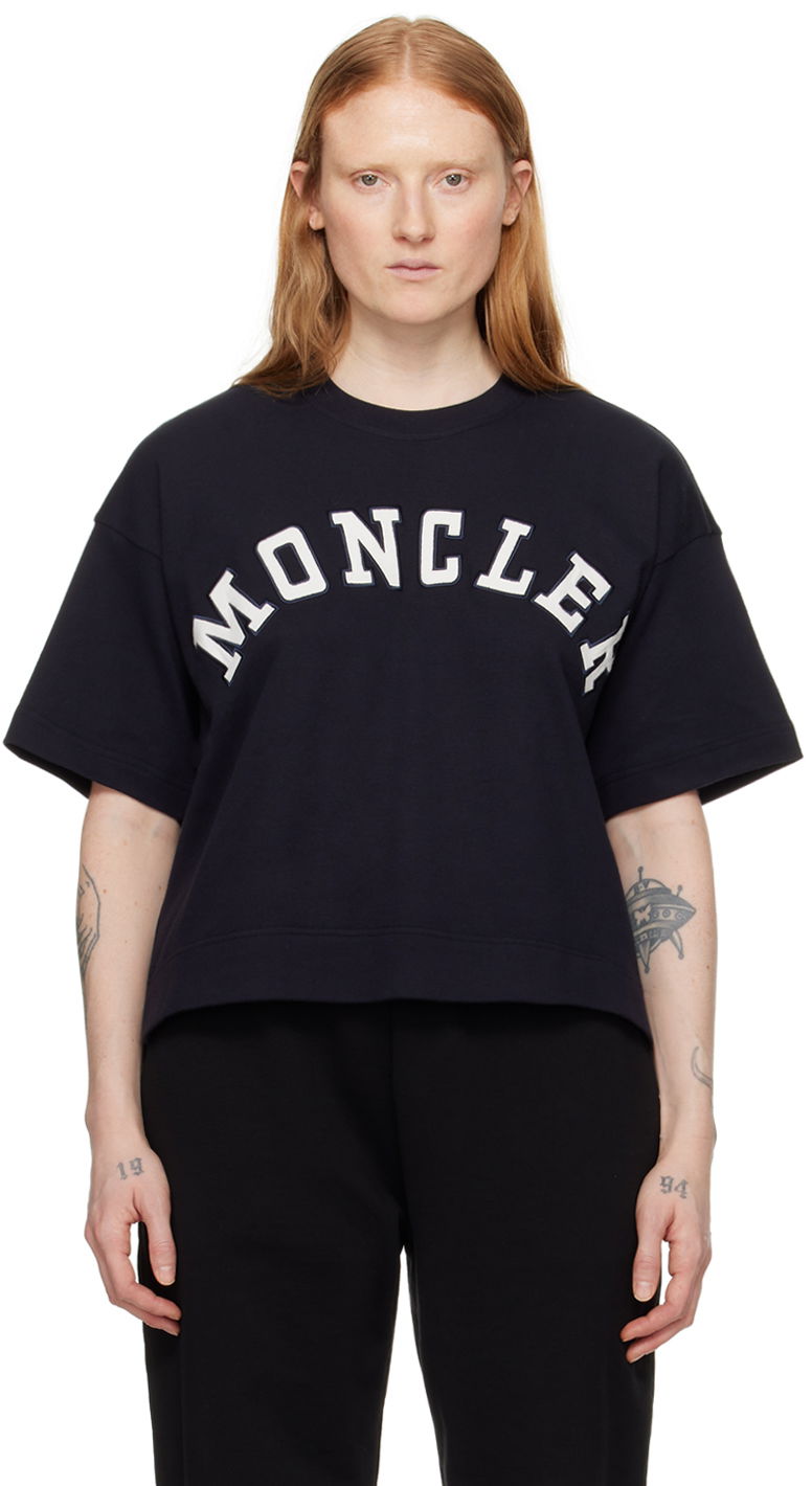 Футболка Moncler Maglia T-Shirt темно-синій | J10938C0001889AJ0