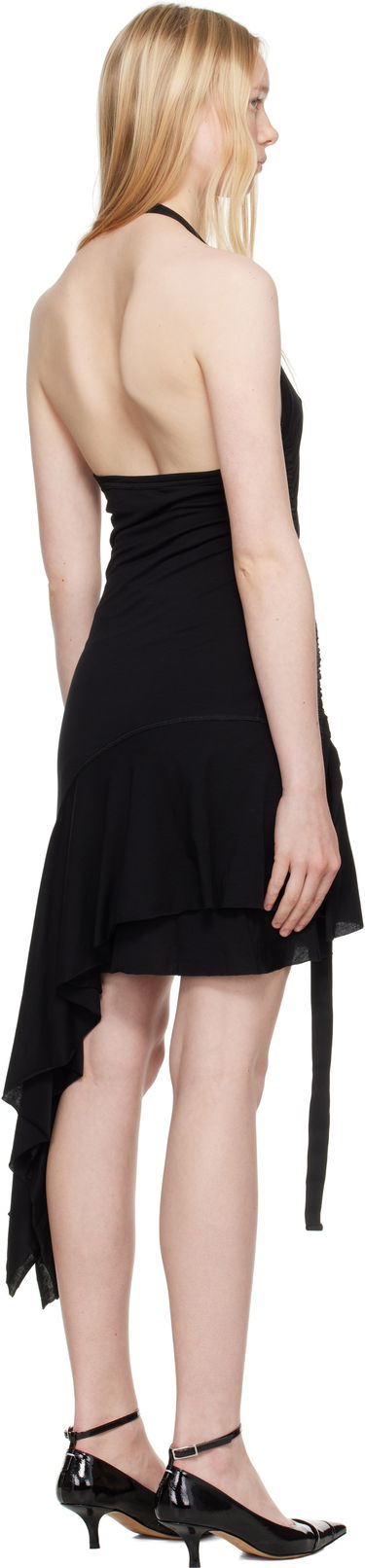 плаття Helmut Lang Helmut Lang Halter Minidress чорний | P01HW603, 2