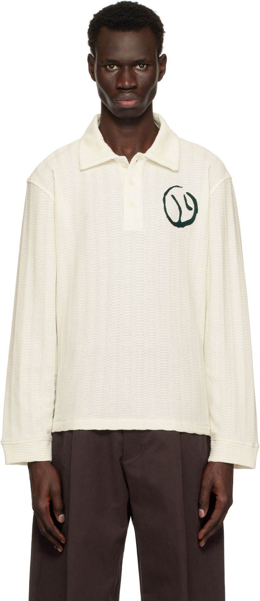 Сорочка поло Palmes Palmes Knitted Rugby Polo білий | P15-0030-062