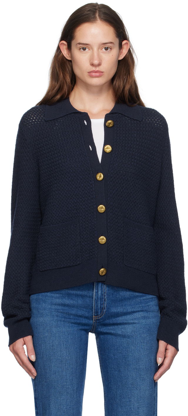 Cветр rag & bone Jax Knit Cardigan Синій | WAS24F019UG19