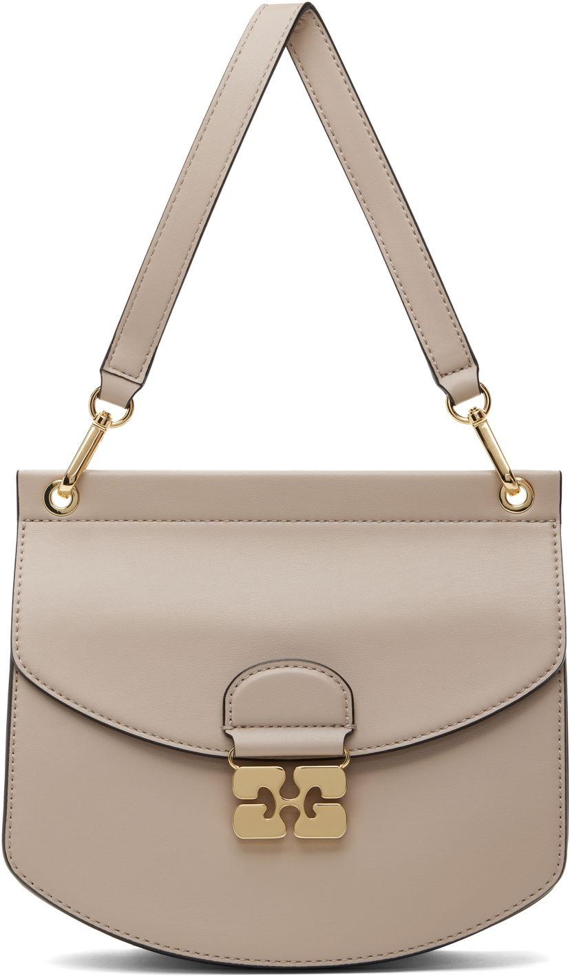 Сумочка GANNI GANNI Small Apo-G Shoulder Bag бежевий | A6460