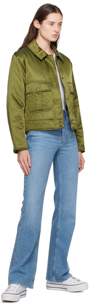 Куртка rag & bone Rag & Bone Women's Satin Bomber Jacket Зелений | WAW23H2009KM09, 3