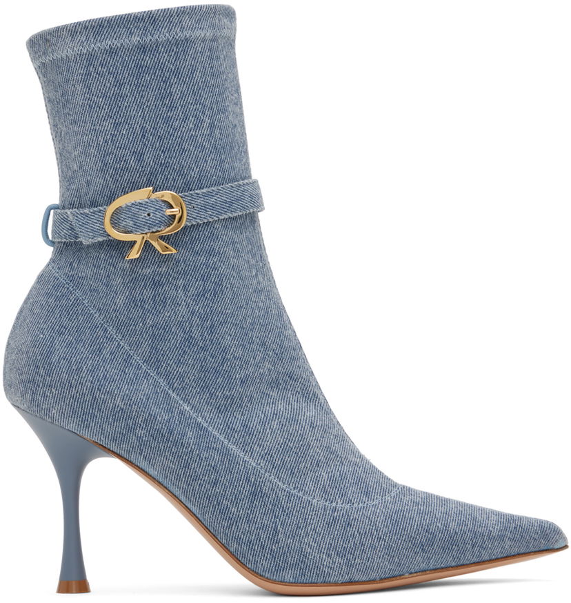 Пальто Gianvito Rossi Gianvito Rossi Ascent Denim Ankle Boots Синій | G73159.85LAC.DST