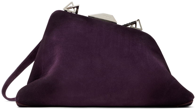 Сумочка The Attico The Attico Day Off Suede Shoulder Bag Фіолетовий | 247WAH49 L108