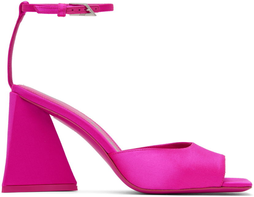 Шкарпетки The Attico Attico Piper Satin Heeled Sandals Рожевий | 236WS599 V007