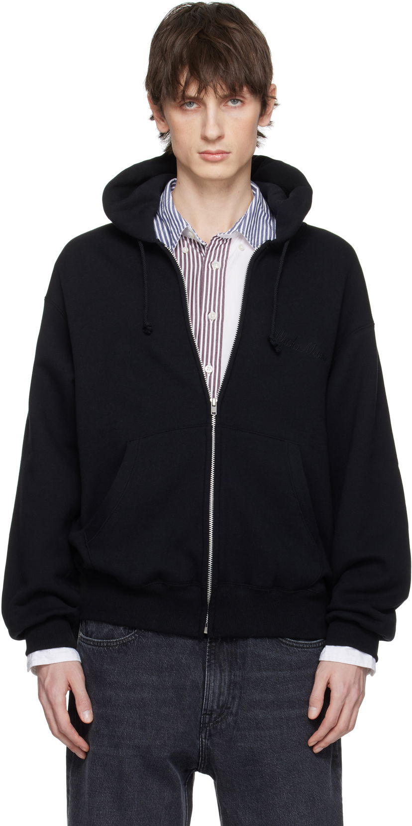 Світшоти WACKO MARIA WACKO MARIA 'Fight Club' Middle Weight Full Zip Hoodie чорний | 25SS-WMC-SS20