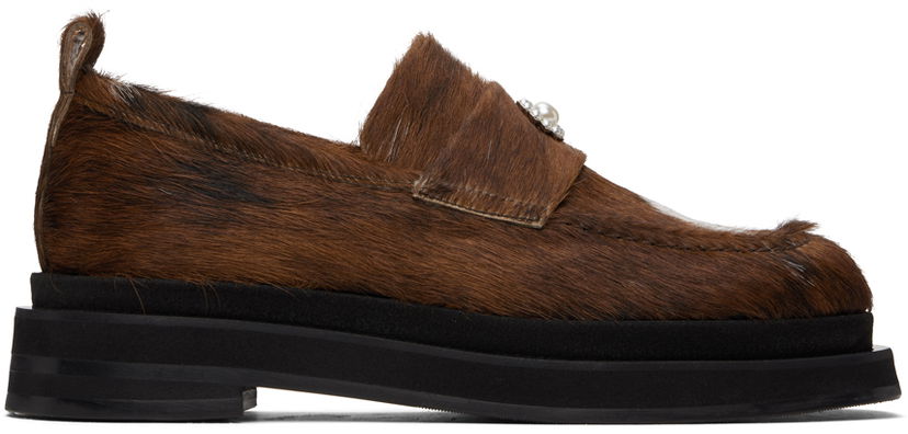 плаття Simone Rocha Simone Rocha Heart Toe Platform Loafers Коричневий | LOF1PD 0794
