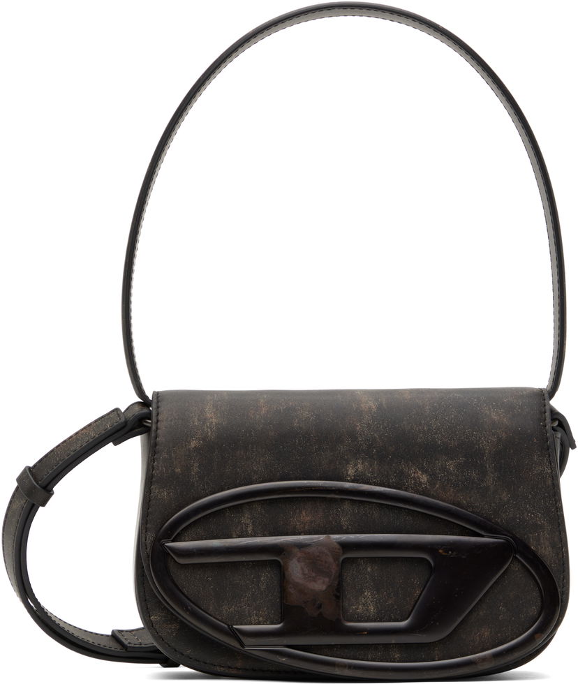 Сумочка Diesel Distressed Leather Shoulder Bag чорний | X08396 P0743