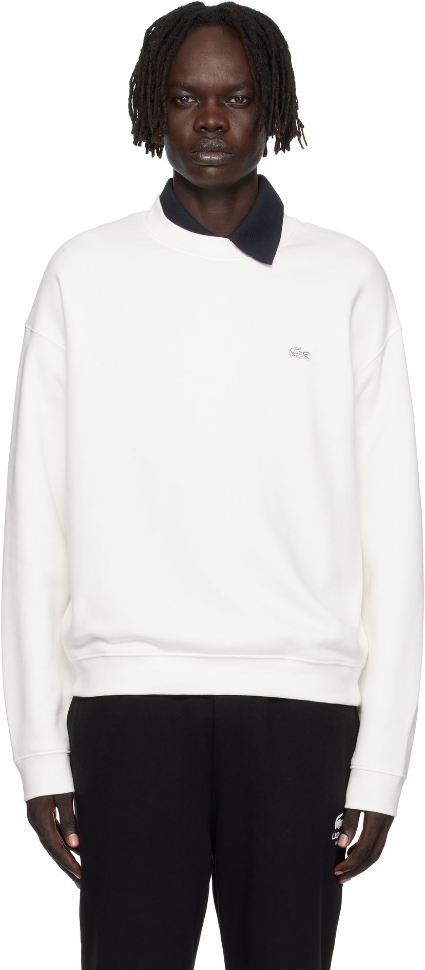 Світшоти Lacoste Loose Fit Heavy Fleece Sweatshirt білий | SH7745_70V