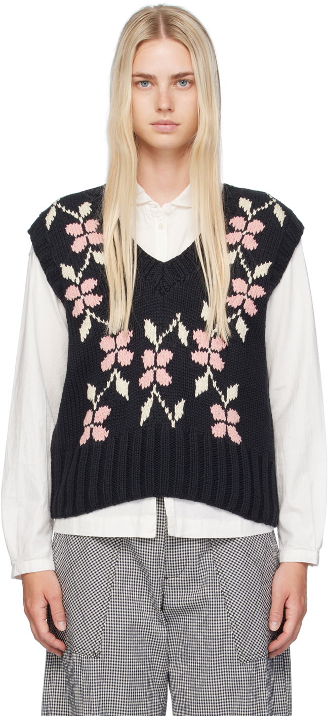 Жилет YMC YMC Heidi Floral Knit Vest чорний | Q8WMA