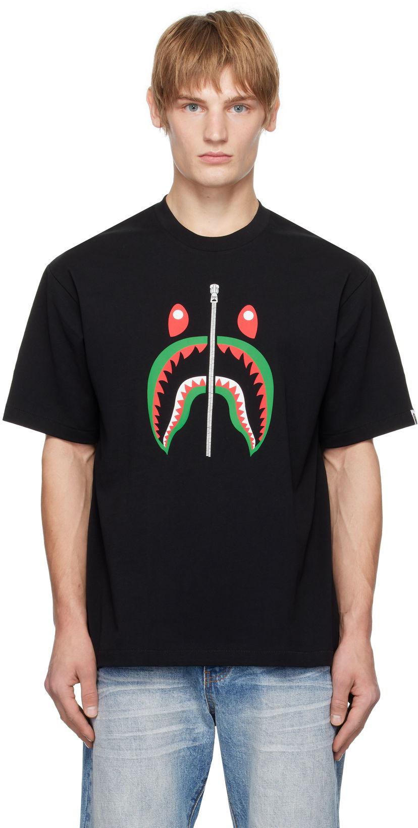Футболка BAPE Shark Graphic T-Shirt чорний | 001TEK701304M