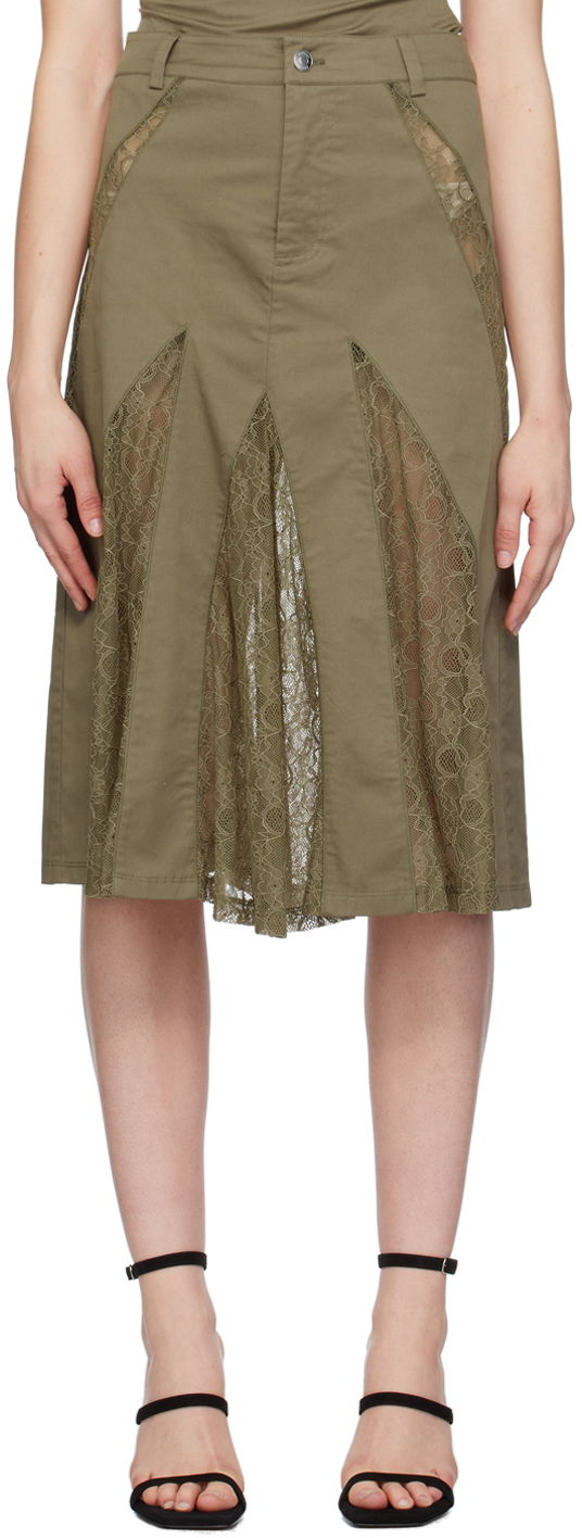 Спідниця Miaou Miaou Anita Lace Midi Skirt Зелений | 4058SPSHUN
