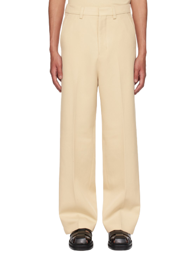 Штани AMI Large Fit Trousers бежевий | UTR403.WV0004