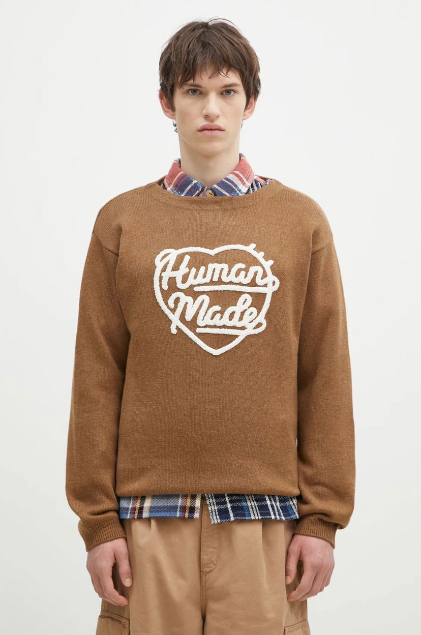 Cветр Human Made Heart Knit Sweater Коричневий | HM28CS018