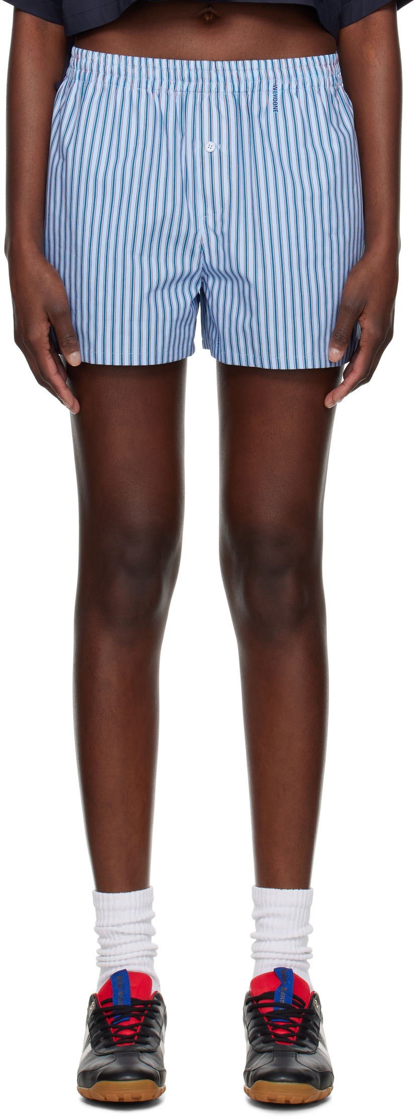 Боксери We11done We11done Classic Stripe Shorts Синій | WD-PT1-25-208-W-BL