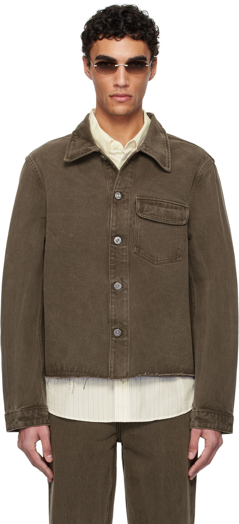 Куртка OUR LEGACY Our Legacy Cut Rebirth Denim Jacket Коричневий | M2255CC