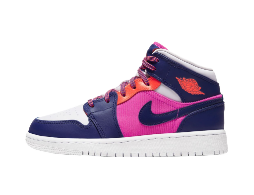 Кросівки та взуття Jordan Air Jordan 1 Mid Fire Pink Barely Grape (GS) Фіолетовий | 555112-602
