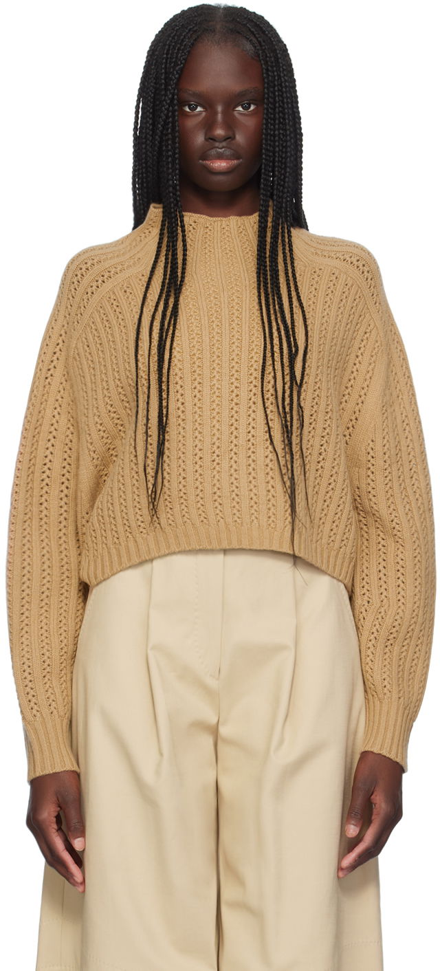 Cветр Max Mara Max Mara Knit Sweater бежевий | 2421366021600