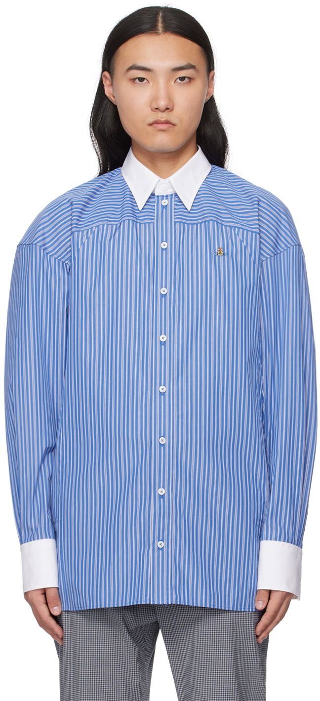 Сорочка Vivienne Westwood Football Shirt Синій | 3501001I-W00QZ-