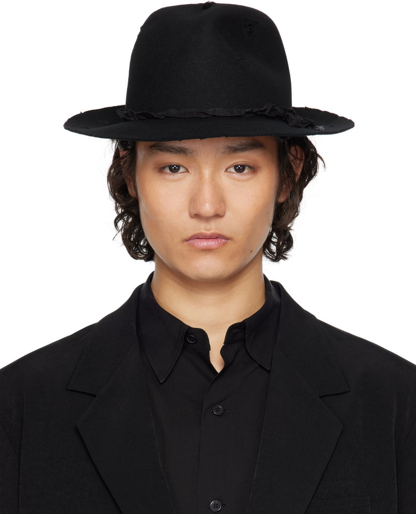 Капелюх Yohji Yamamoto YOHJI YAMAMOTO Wool Soft Hat чорний | HP-H05-160