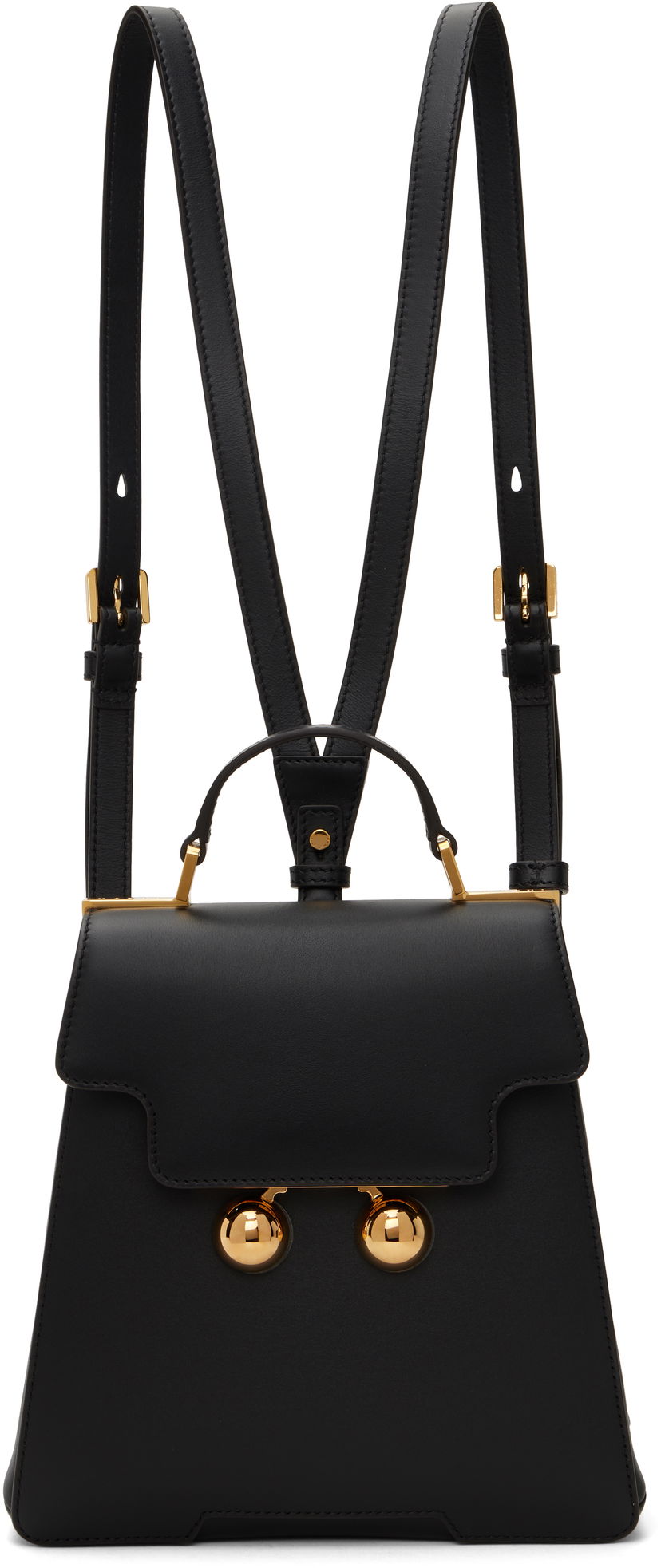 Рюкзак Marni Leather Backpack чорний | ZAMP0018U0 P6948