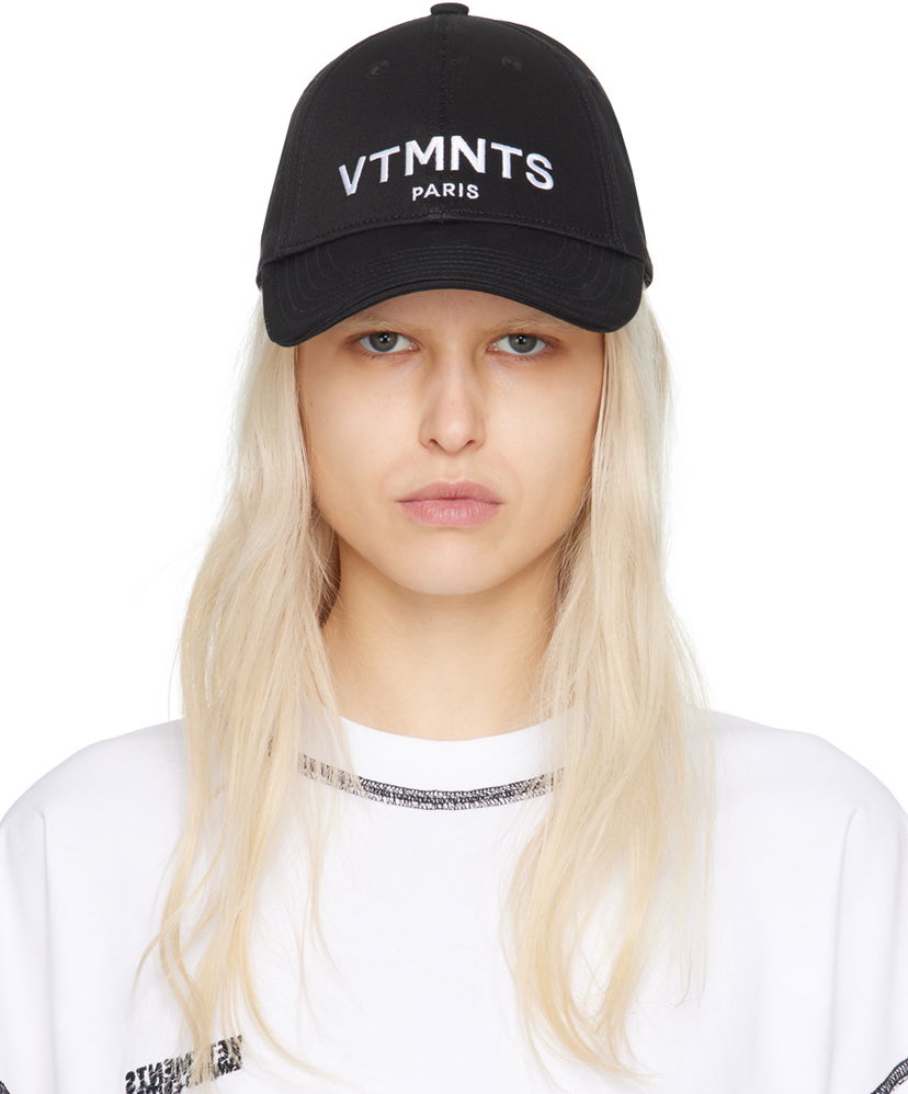 Кепка VETEMENTS VTMNTS Paris Logo Cap чорний | VL20CA300BW