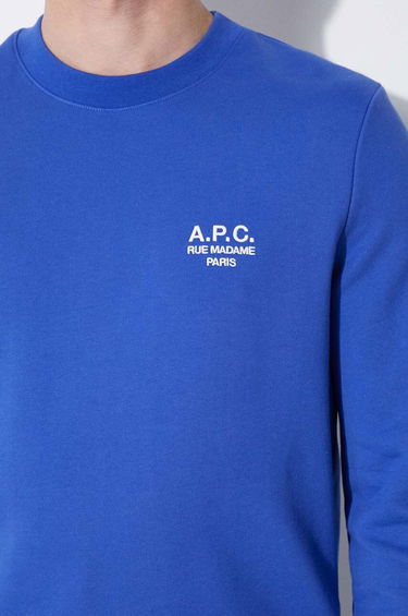 Cветр A.P.C. A.P.C. Sweat Rider Crewneck Sweatshirt Синій | COEZD.H27699.TIC, 5