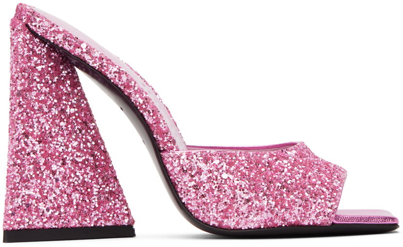Аксесуари The Attico Attico Devon Glitter Mules Рожевий | 232WS000 G001