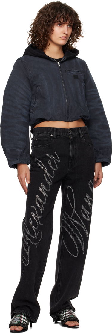 Куртка Alexander Wang Padded Cropped Hooded Jacket Синій | 4WC4242095, 3