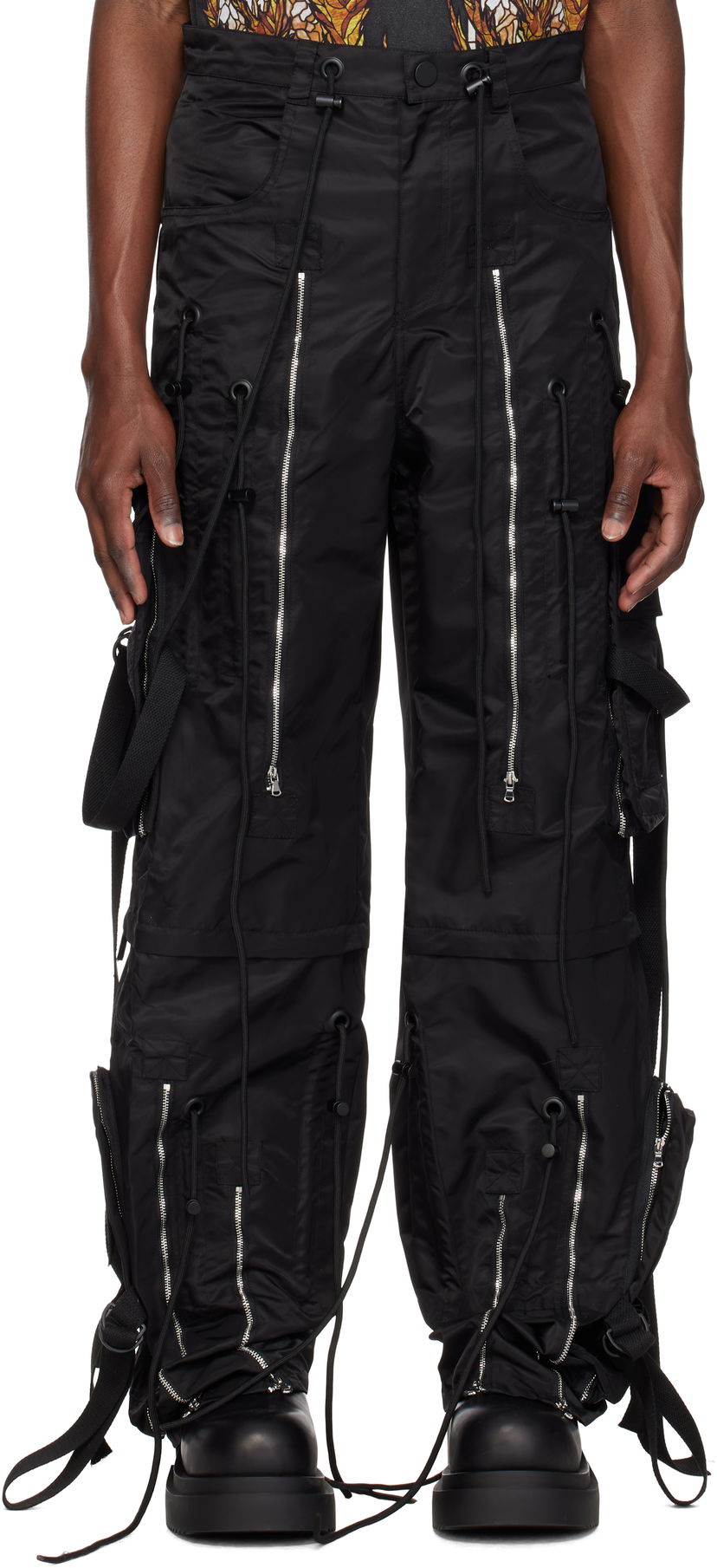 Штани карго Who Decides War Who Decides War String Theory Cargo Pants чорний | 1121090002SS25