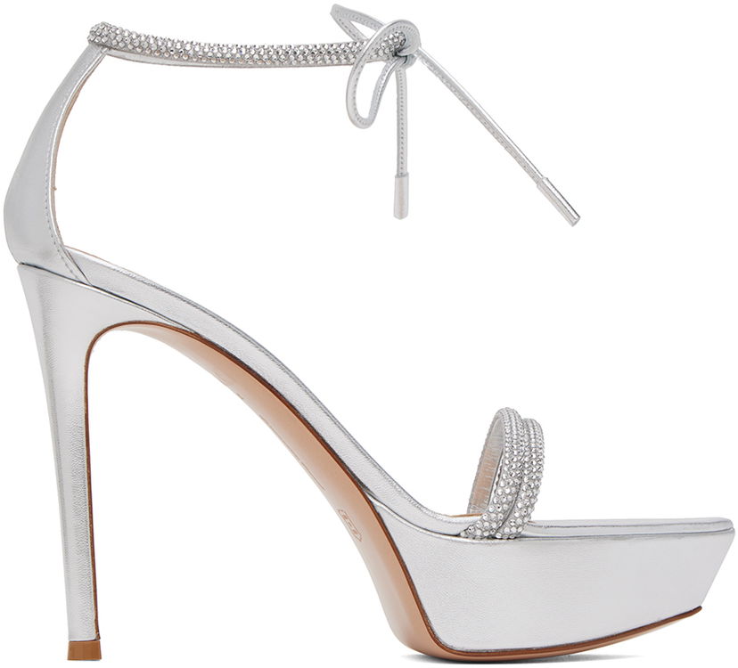 Кросівки та взуття Gianvito Rossi Gianvito Rossi Burma Platform Heeled Sandals Металік | G61724.85RIC.BNS