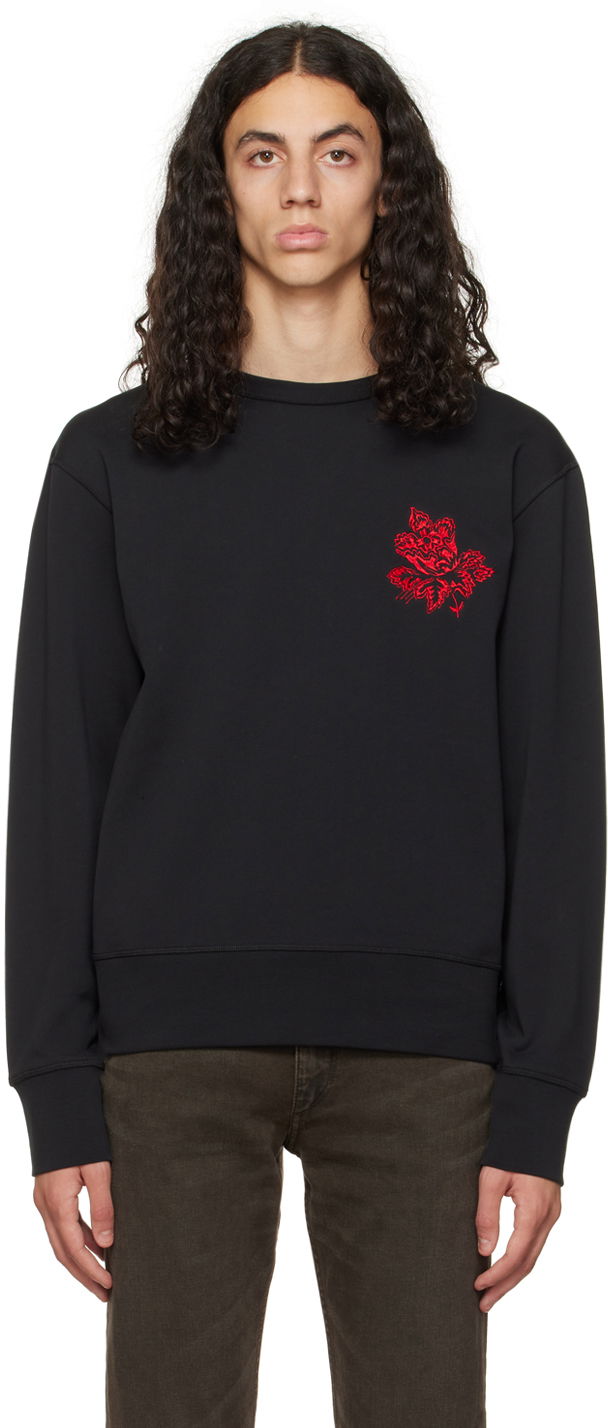 Cветр rag & bone Lunar New Year Embroidered Sweatshirt чорний | MBC22HT058NY58