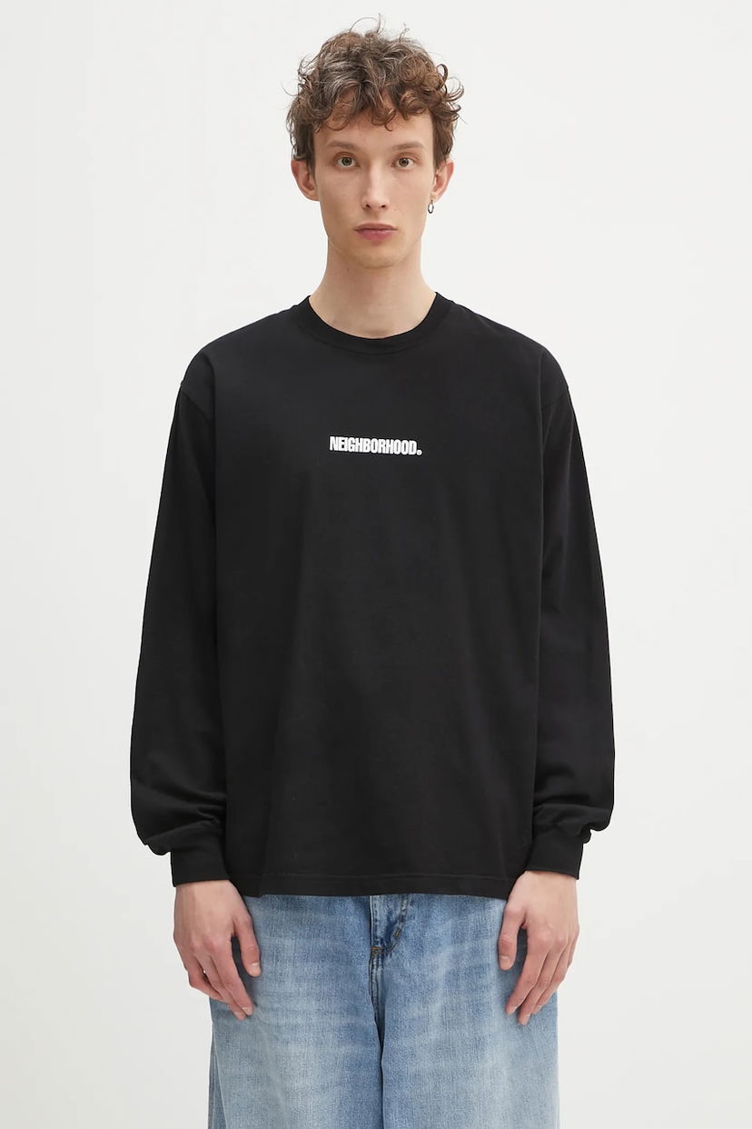 Футболка Neighborhood NEIGHBORHOOD NH. Tee LS-3 Long Sleeve T-Shirt чорний | 242PCNH.LT03