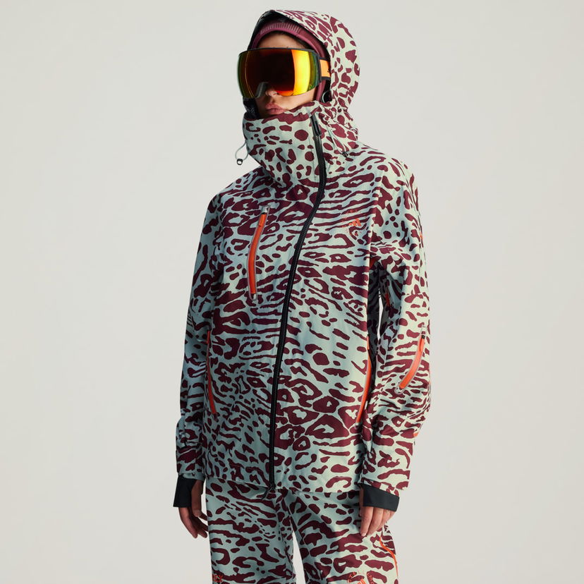 Парка adidas Performance Women's Leopard Print Hooded Ski Jacket Різнокольоровий | IW3867