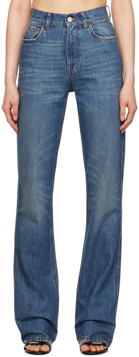 Джинси Coperni Coperni Straight Leg Jeans Синій | COPP78252