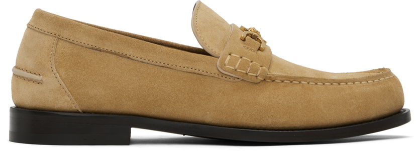 Догляд за взуттям Versace Versace Giuliano Suede Loafers бежевий | 1013592_1A13357