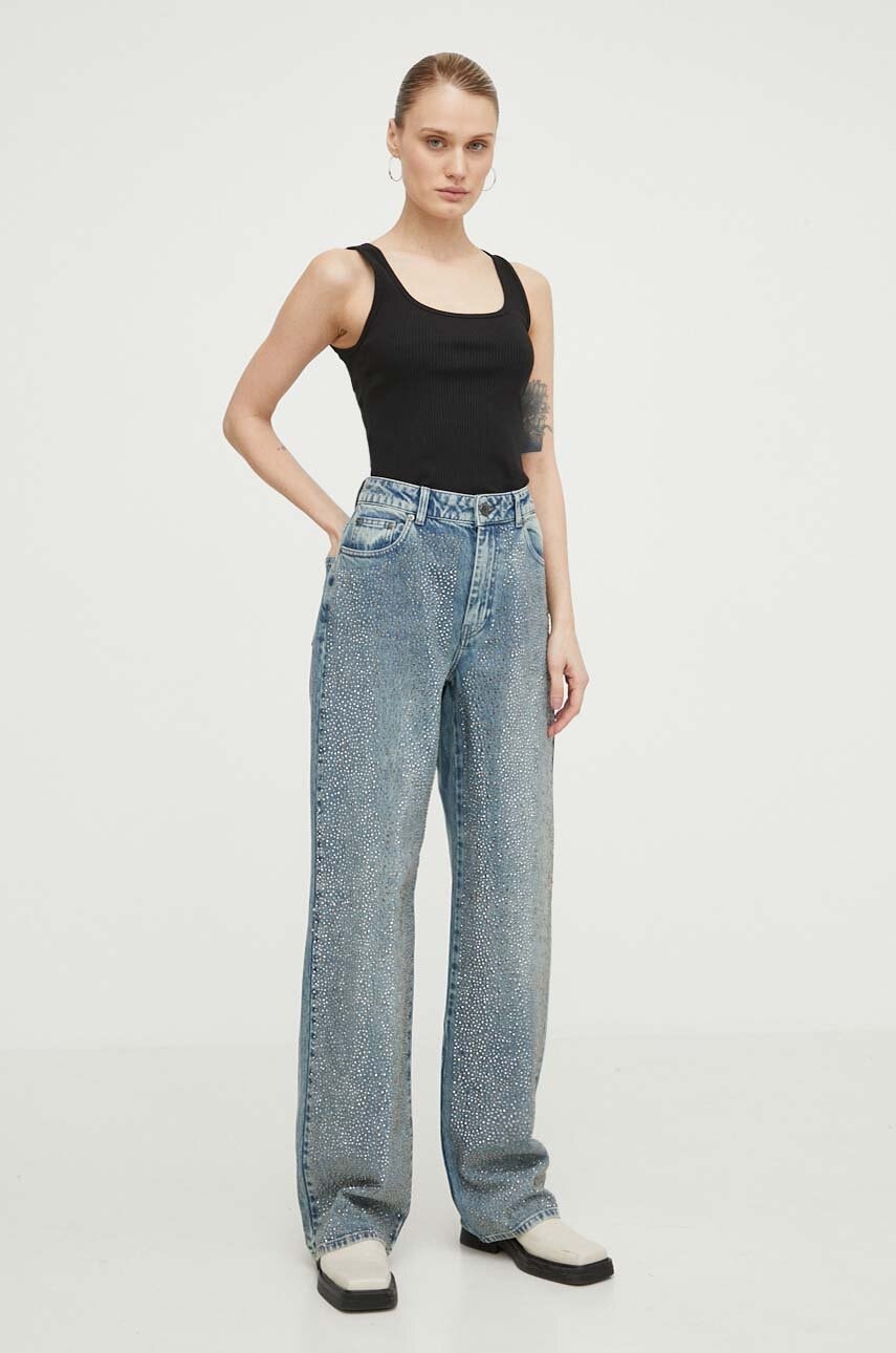 Безрукавка Samsoe Samsoe Samsoe Samsoe SAAMANZA Ribbed Square Neck Tank Top чорний | F10000006, 1