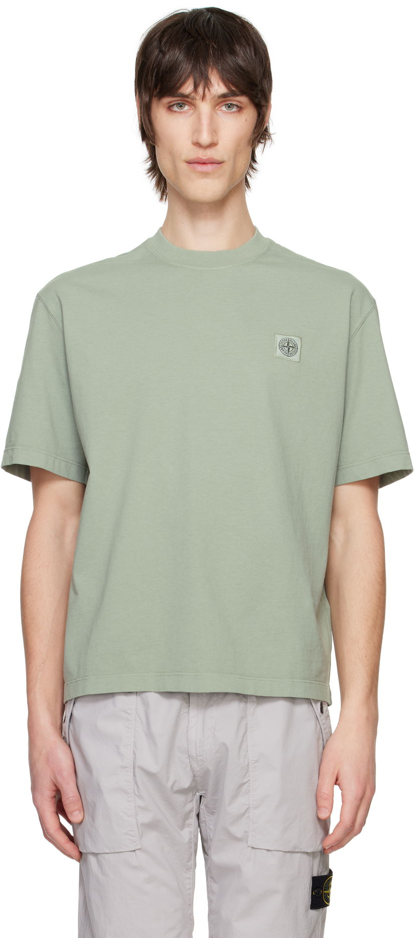 Футболка Stone Island Stone Island Combed Organic Cotton Jersey T-Shirt Зелений | K1S15 2100034 S0115